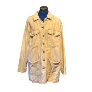 We The Free Beige Oversized Bandana Jacket Size Medium Oversized
